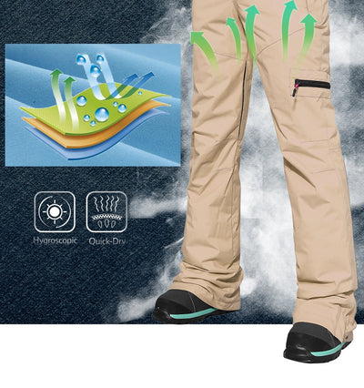 Pantalón de Esquí Térmico Impermeable Ajustado - Image 15