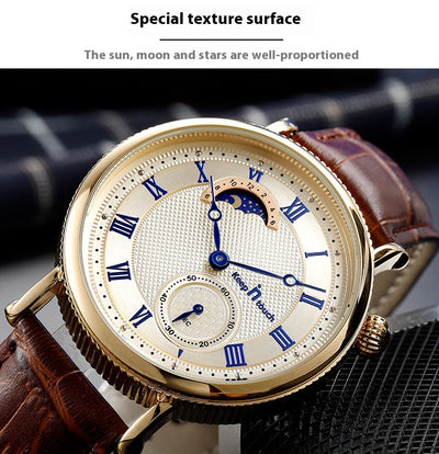 Reloj Deportivo Impermeable Sol Luna Estrella para Hombre - Image 9