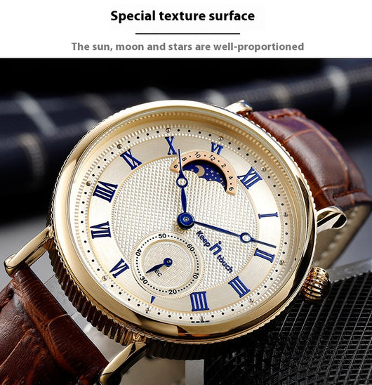 Reloj Deportivo Impermeable Sol Luna Estrella para Hombre - Image 9