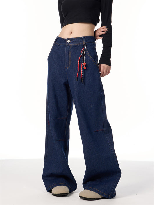 Jeans Retro Americano con Diseño de Cordón - Image 4