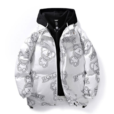 Abrigo de Invierno para Hombre con Capucha - Chaqueta de Algodón - Image 6