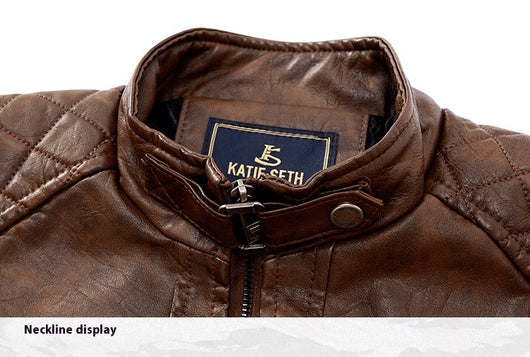 Chaqueta de Cuero PU Moderna con Bolsillos para Hombre - Image 23