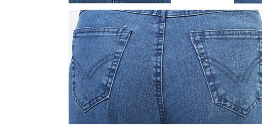 Pantalones Vaqueros Mujer Cintura Alta Stretch Pierna Recta Slim - Image 15
