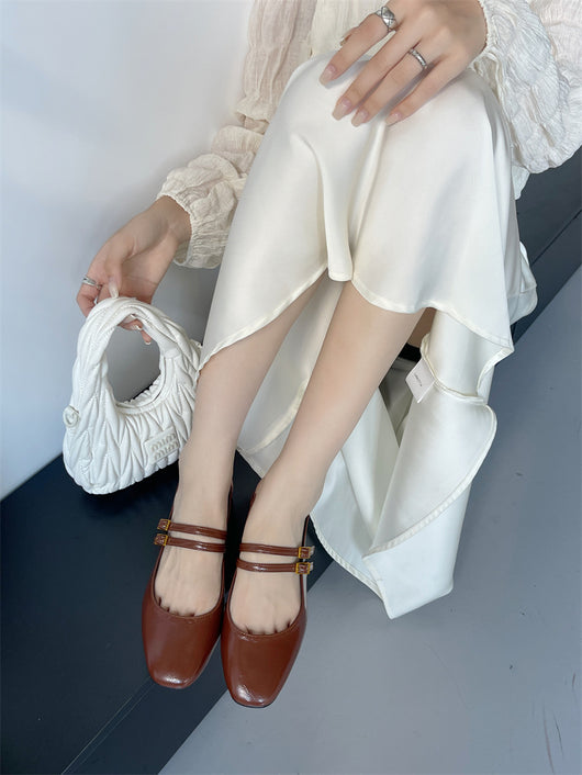 Sandalias Tipo Mocasín con Hebilla y Punta Cuadrada para Mujer - Image 14