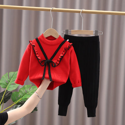 Suéter Infantil con Volantes para Niña - Pullover Otoño Invierno - Image 2