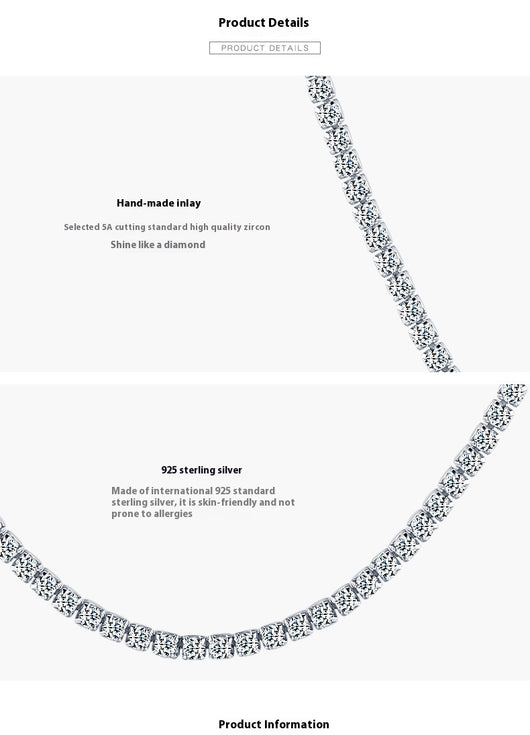 Collar de Plata 925 con Diamantes Incrustados - Lujo Ligero para Influencers - Image 10
