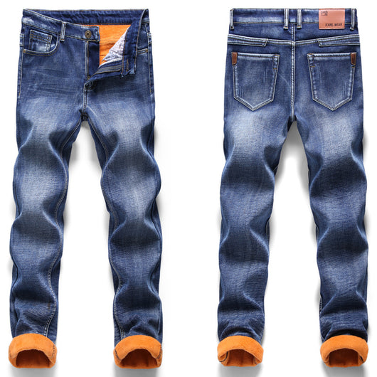 Jeans Slim Plus Elásticos con Forro Polar para Hombre - Image 4