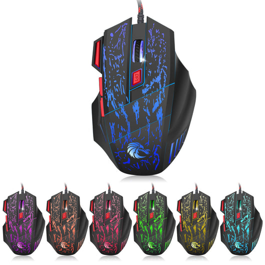 Ratón Gaming Luminoso con Efecto Agua Fractal - Conexión Alámbrica - Image 20