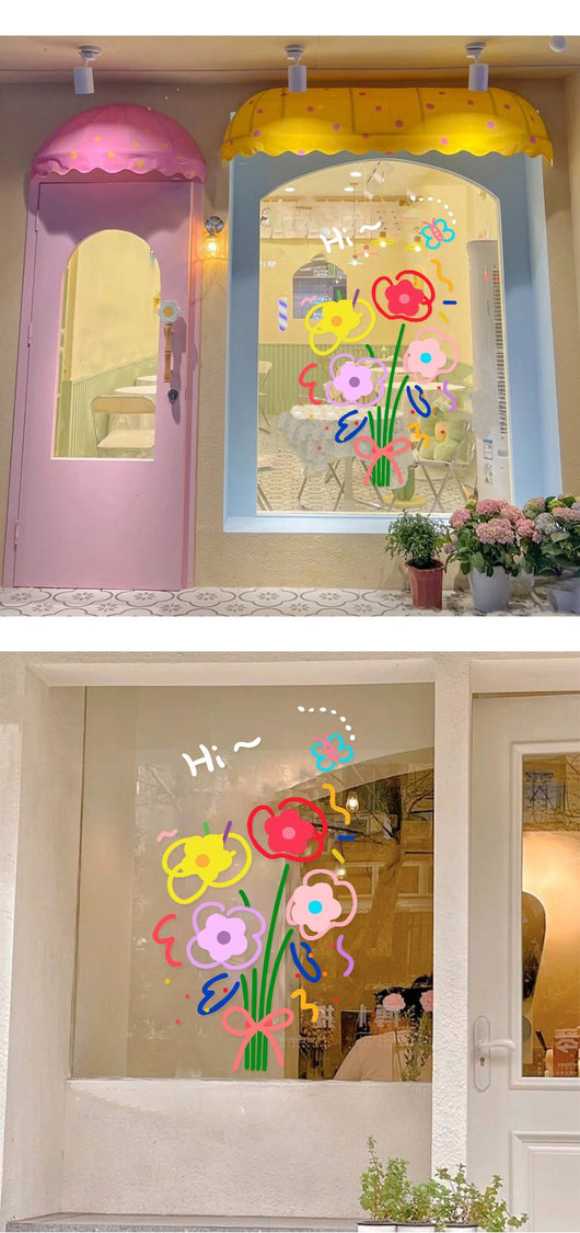 Pegatinas Decorativas de Flores para Ventanas - Adhesivos Estáticos Reutilizables - Image 6