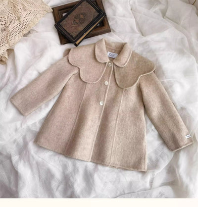 Abrigo Reversible de Lana y Cachemira para Niña Estilo Retro - Image 13