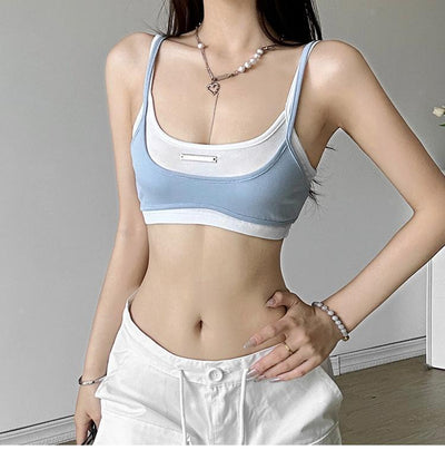 Blusa Ajustada de Tirante Único - Diseño Liso para Verano - Image 10