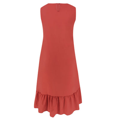 Vestido Liso con Volantes Elegante - Image 8
