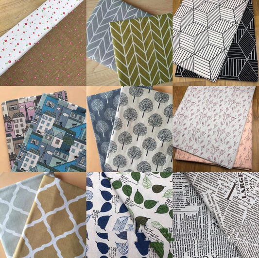 Tela de Lino Estampada Directo de Fábrica con Flor en Dos Colores