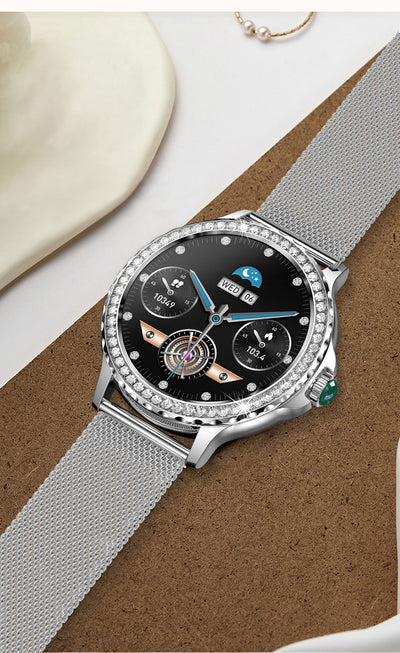 Reloj Inteligente para Mujer con Llamadas Bluetooth y Diamantes - Image 13