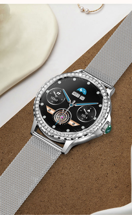 Reloj Inteligente para Mujer con Llamadas Bluetooth y Diamantes - Image 13