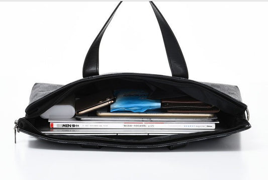 Bolso Messenger Ejecutivo a Cuadros con Bandolera Horizontal - Image 2