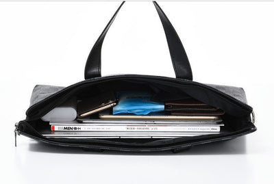 Bolso Messenger Ejecutivo a Cuadros con Bandolera Horizontal - Image 2