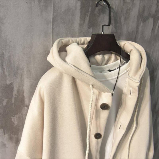 Cardigan Abrigo Hombre Otoño Invierno - Suéter Polar Holgado Talla Grande - Image 3