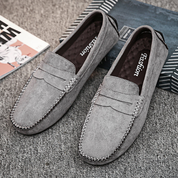 Zapatos Mocasín de Ante Artesanal para Hombre - Colección Verano