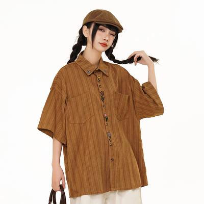 Camisa Casual de Rayas Verticales para Hombre - Image 15
