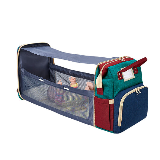 Bolsa Cambiador Mochila Plegable con Carga USB en Tela Oxford - Image 8