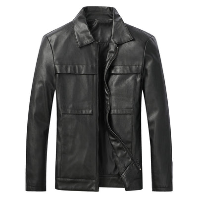 Chaqueta de Cuero para Motociclista Slim Fit Casual - Image 2