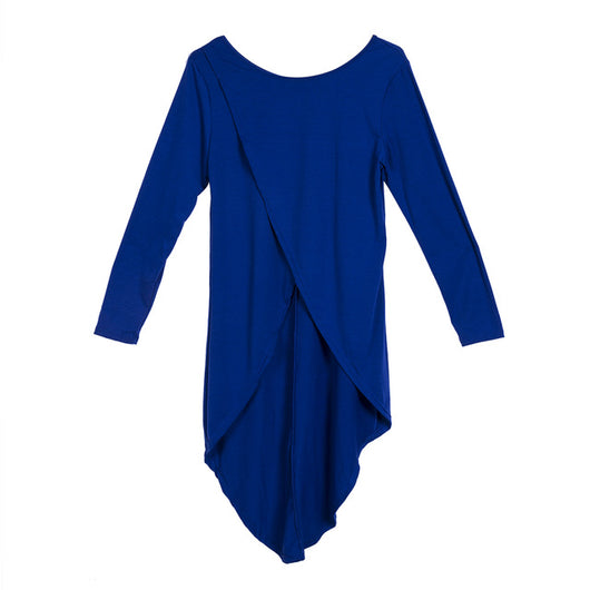 Blusa Larga Asimétrica de Corte Irregular Talla Grande - Image 9