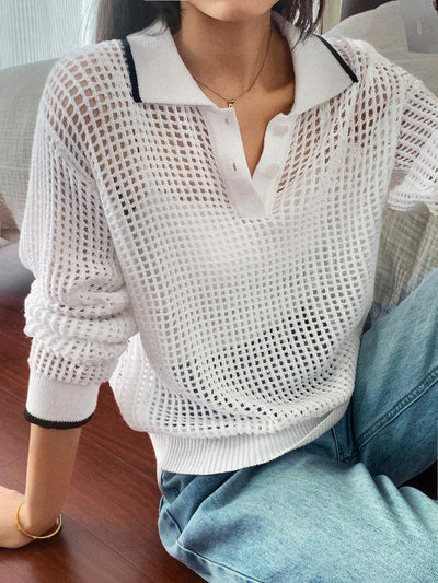 Blusa Larga Calada para Mujer - Diseño Moderno Otoño Invierno - Image 8