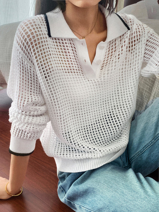 Blusa Larga Calada para Mujer - Diseño Moderno Otoño Invierno - Image 8