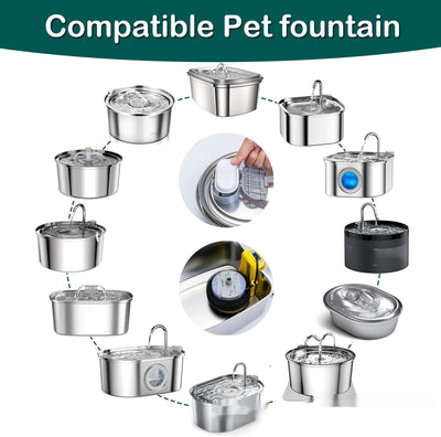 Filtro Dispensador de Agua para Mascotas con Tela No Tejida y Acero Inoxidable - Image 19