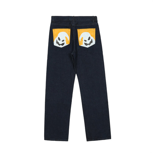 Jeans Casual Lavados con Estampado de Bolsillo para Hombre - Image 9
