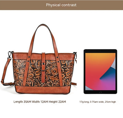 Bolso de Cuero Genuino con Diseño Tallado a Mano - Image 9