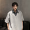 Playera Casual para Hombre con Cuello Falso Doble y Manga Corta