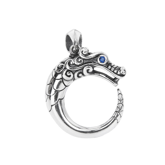 Colgante Dragón Tailandés Plata - Estilo Étnico Retro para Hombre - Image 6
