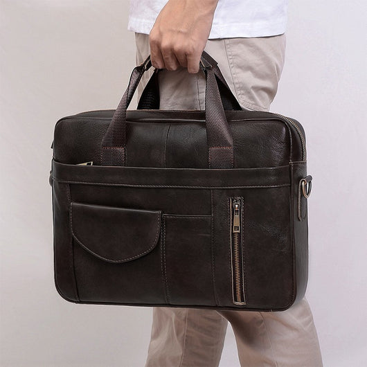 Bolso de Cuero Genuino para Hombre - Diseño Casual y Versátil - Image 10