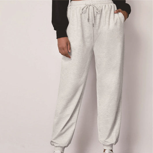 Pantalón Cintura Alta con Elástico Ajustable - Diseño Liso Versátil - Image 4