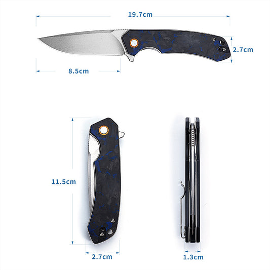 Cuchillo Plegable de Alta Dureza con Estuche de Transporte - Image 2