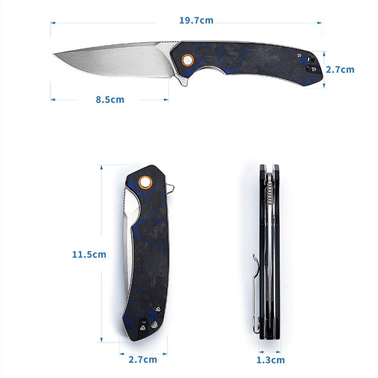 Cuchillo Plegable de Alta Dureza con Estuche de Transporte - Image 2
