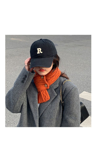 Pañuelo Liso Pequeño para Mujer - Estilo Coreano Otoño Invierno - Image 23