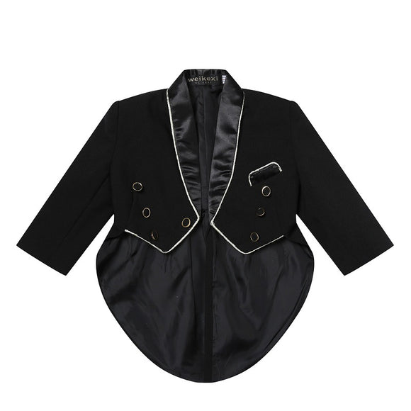 Conjunto de Esmoquin Infantil Británico para Presentador de Piano y Eventos