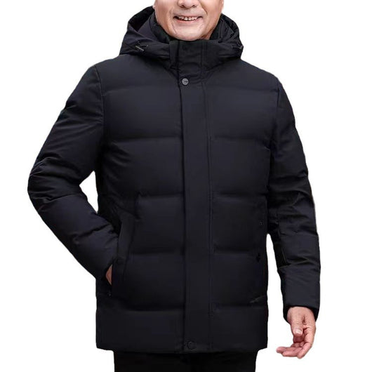 Chaqueta Acolchada de Plumas con Capucha y Degradado de Color para Hombre - Image 4