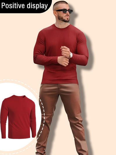 Camiseta de Manga Larga Rayada con Elasticidad y Transpirabilidad para Hombre - Image 11
