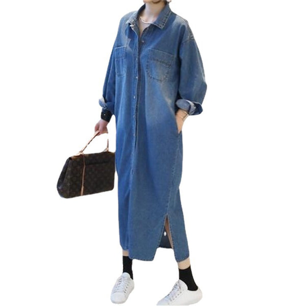 Chaqueta Denim Oversize con Aberturas Laterales - Image 5