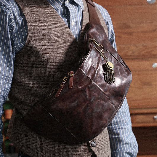 Bolsa de Cintura Vintage en Cuero Genuino para Hombre - Image 5