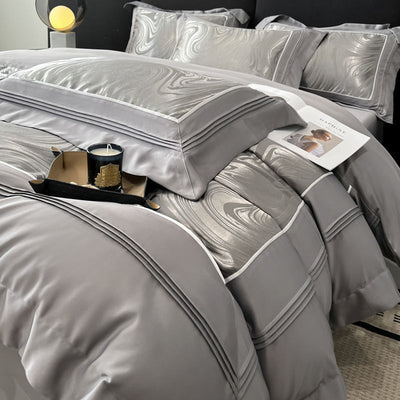 Juego de Cama Jacquard Lujo Premium de 4 Piezas - Image 7