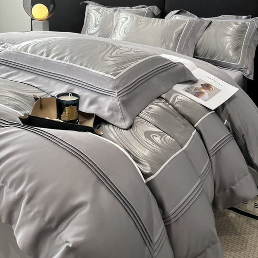 Juego de Cama Jacquard Lujo Premium de 4 Piezas - Image 7