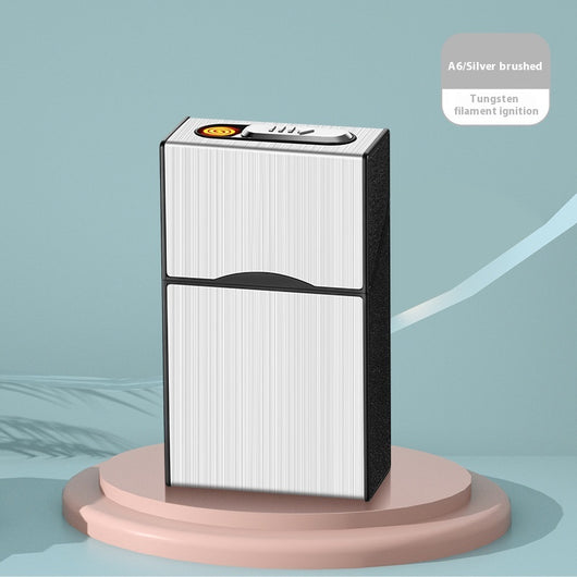 Encendedor Recargable USB con Estuche Portacigarrillos Resistente al Viento - Image 11