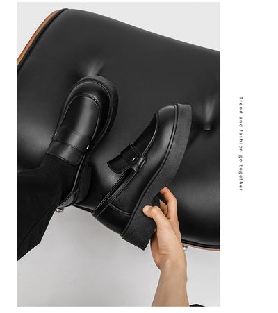 Zapatos Casuales Británicos de Cuero Premium con Suela Reforzada para Hombre - Image 8