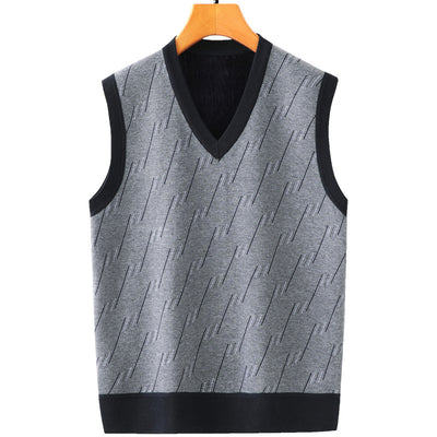 Chaleco Cardigan Hombre Primavera Otoño - Suéter Casual Edad Media - Image 3
