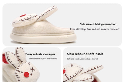 Pantuflas de Algodón con Personalidad Villana - Conejo Pirata para Mujer - Image 10